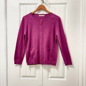 Vintage Wool Blend Button Cardigan Magenta